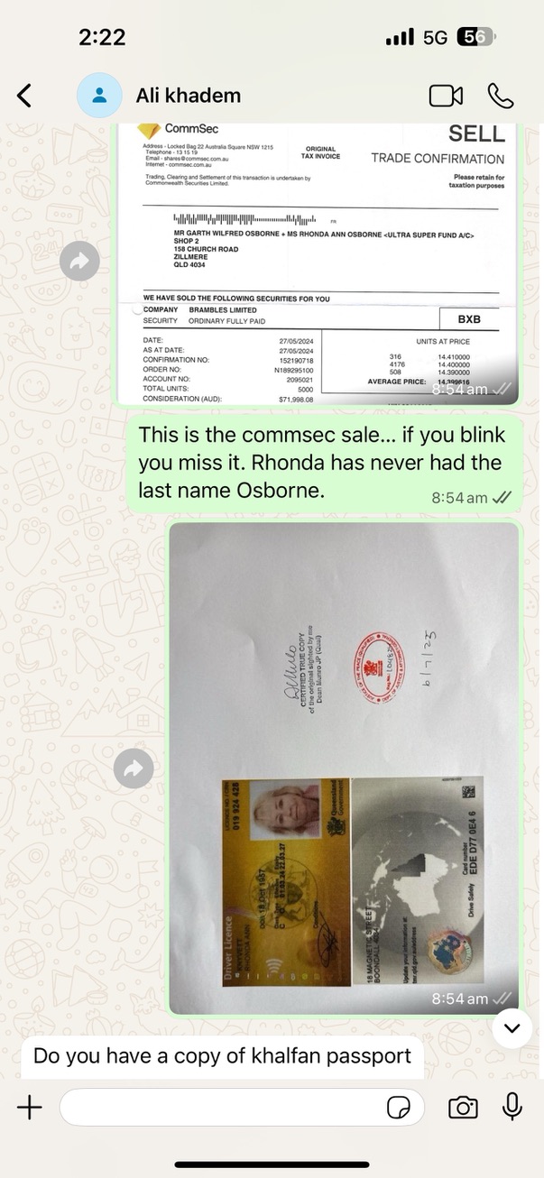 CommSec trades — Ali Al-Mehairi