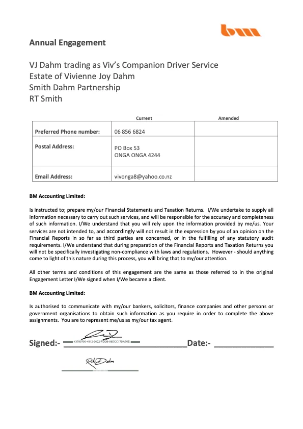 BM fuse sign receipt