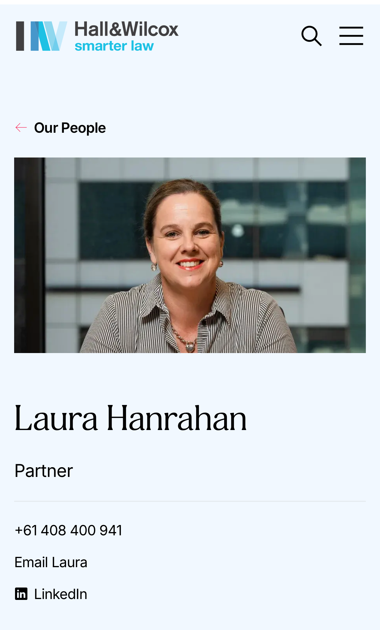 Laura Hanrahan — Hall & Wilcox